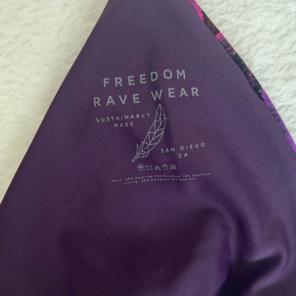 Freedom Rave Wear Radiance Long Sleeve Top & Two Triangle Bikini Tops Set Rave - Picture 6 of 11